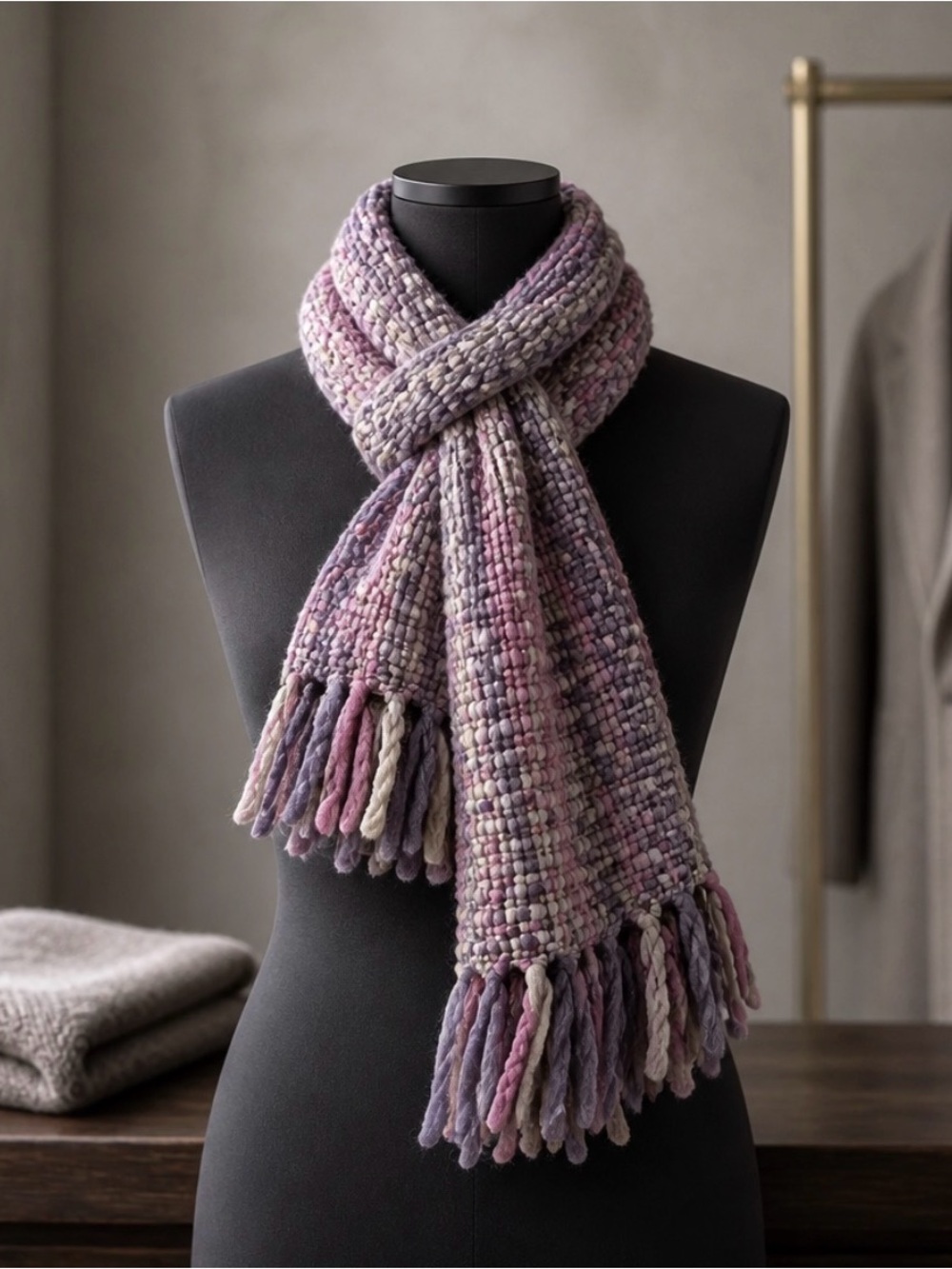 Chic Multicolor Woven Scarf